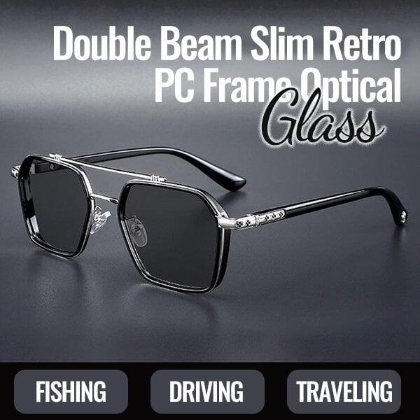 Double Beam Slim Retro PC Frame Optical Glass