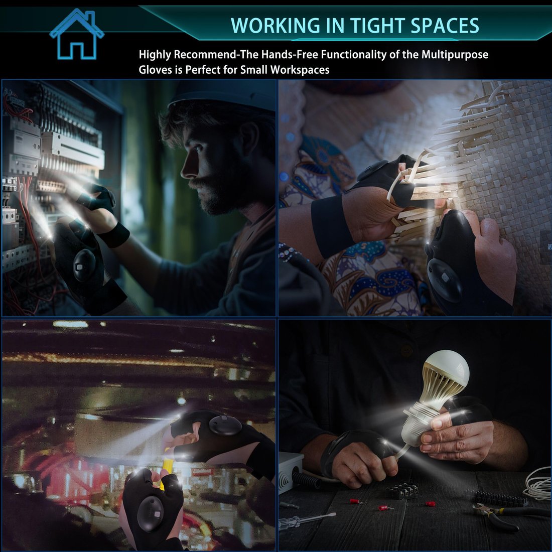 LED Flashlight Gloves