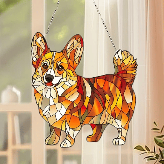 🌞🐕🦺Cute Chihuahua Suncatcher