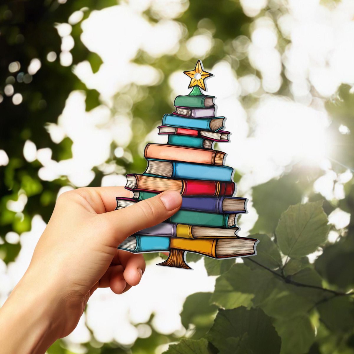 🎄📚Christmas Book Tree Ornament