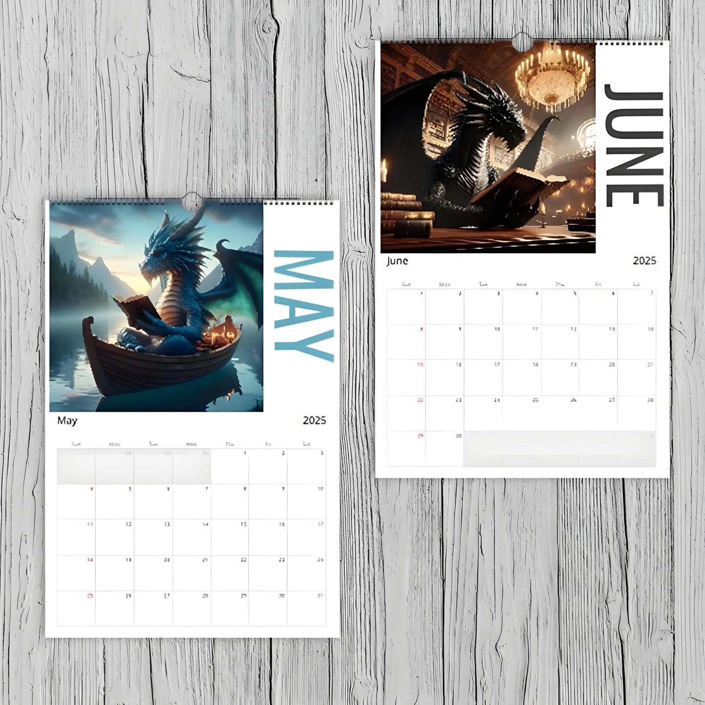Book Dragon Calendar 2025