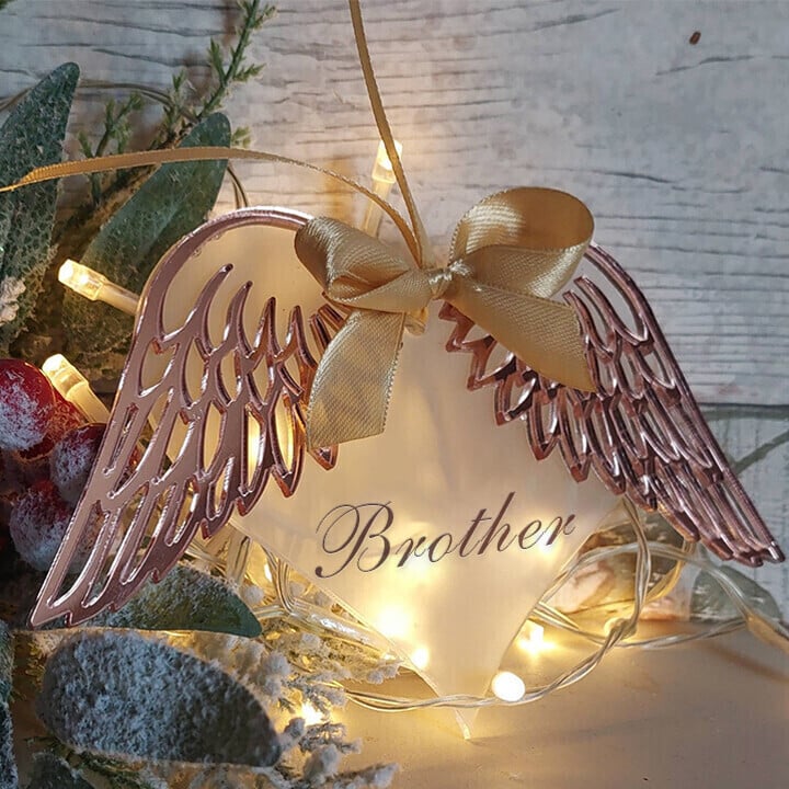 Last Day 70% OFF - 👼Heart With Angel Wings Memorial Ornament