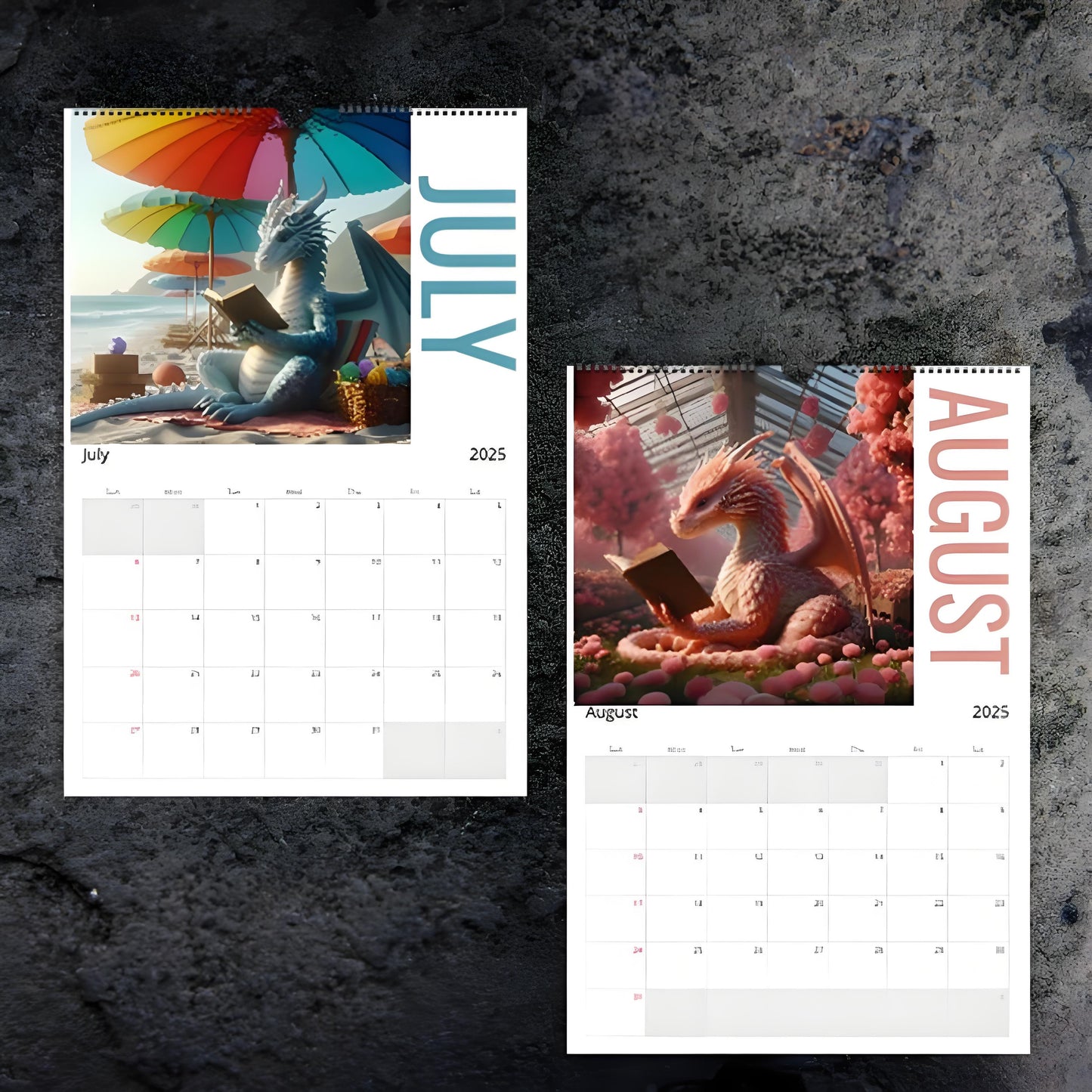 Book Dragon Calendar 2025