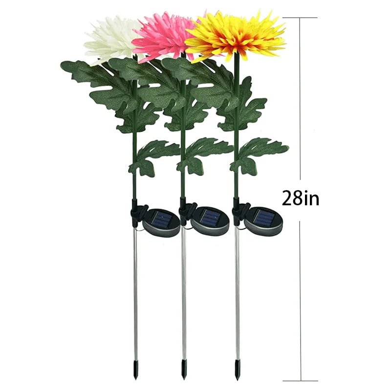 29.5" Chrysanthemum Solar Garden Stake LED
