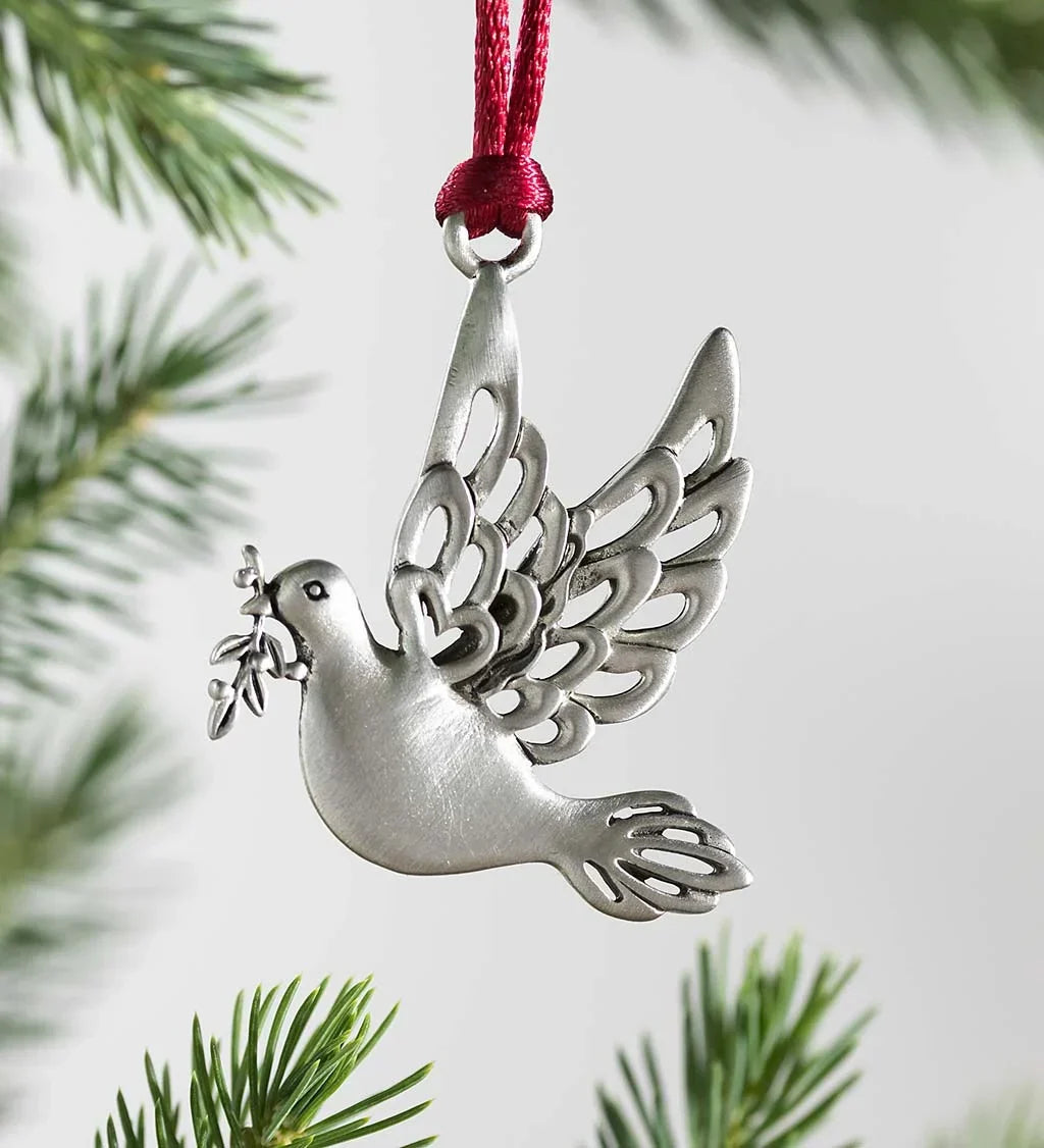 šSolid Pewter Christmas Tree Ornamentš„