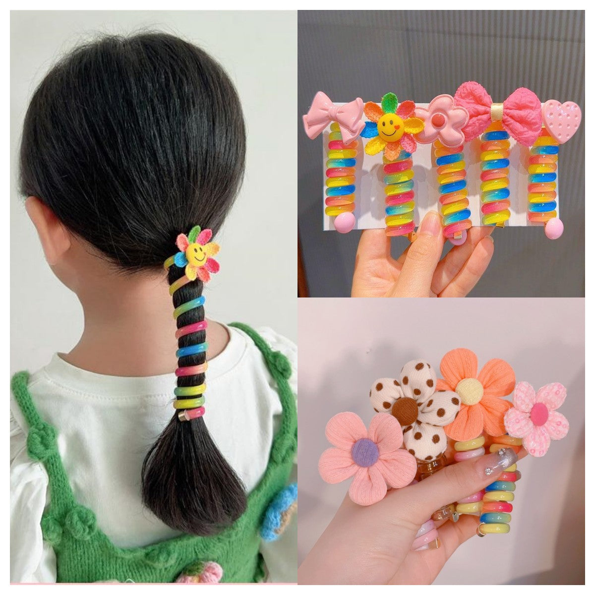 Early Christmas Sale🎄- Colorful Telephone Wire Hair Bands for Kids