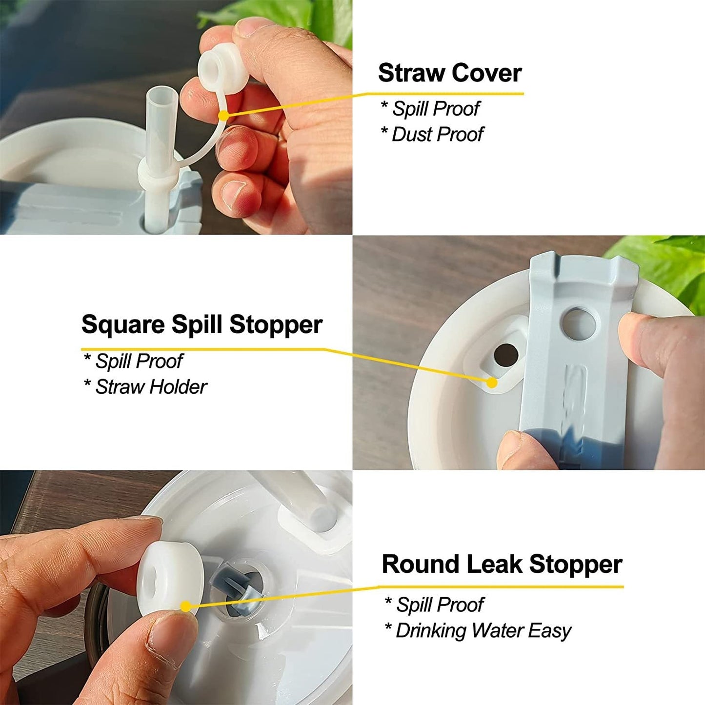 Silicone Spill Proof Stopper Set