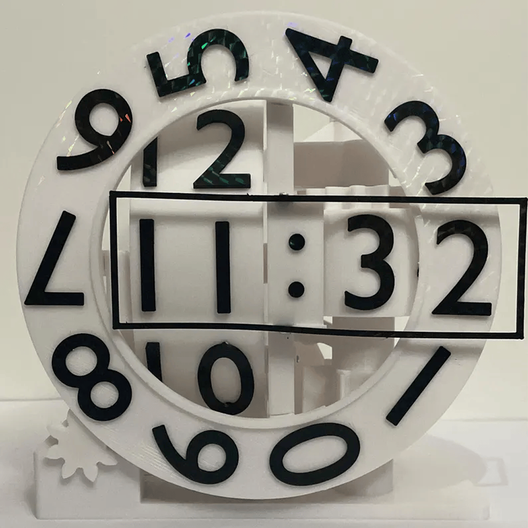 Unique Modern 3D Printed Desktop Triaxial Numechron Clock