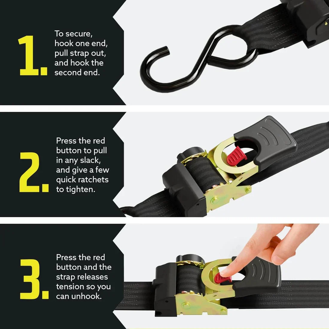 🔥🔥 Retractable Auto Ratchet Strap
