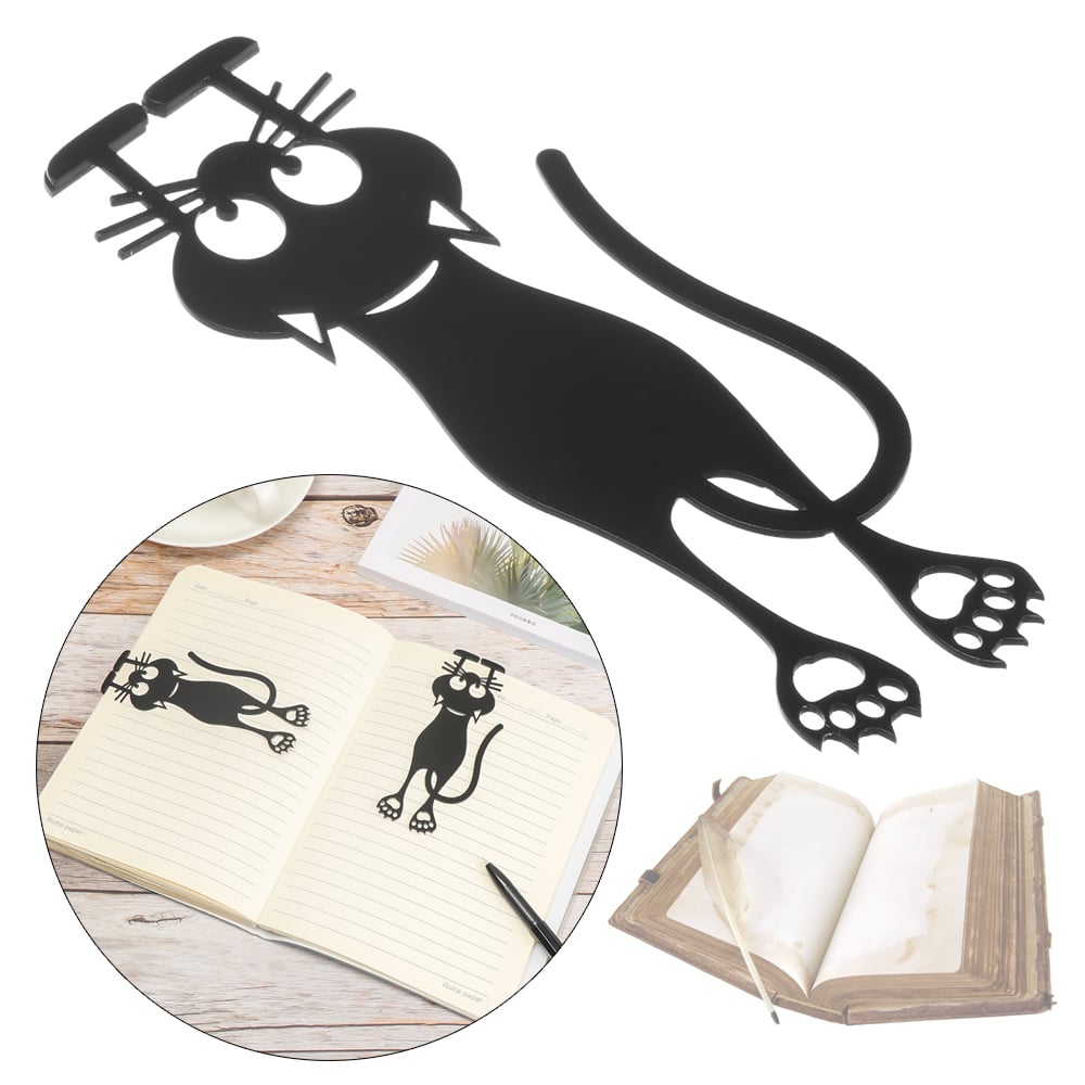 🔥🔥Cutout Black Kitten Bookmark