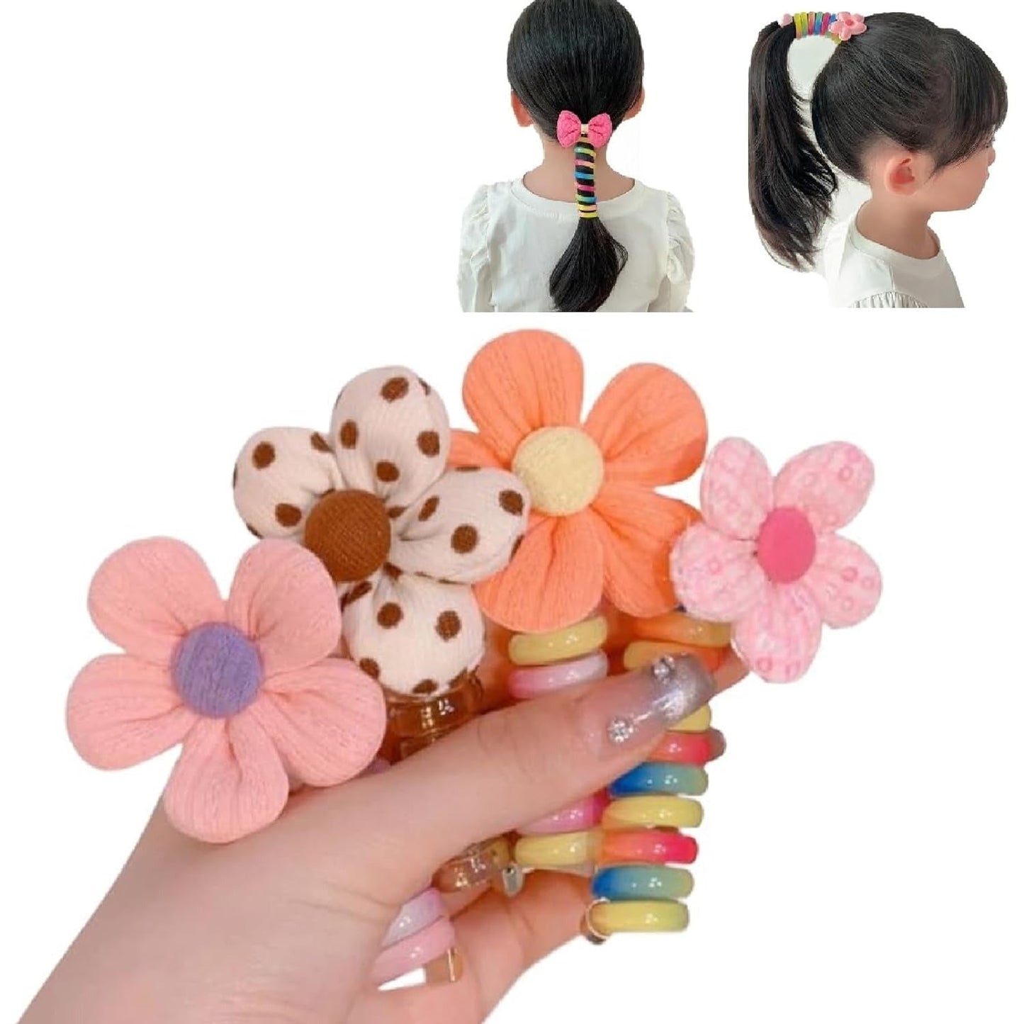 Early Christmas Sale🎄- Colorful Telephone Wire Hair Bands for Kids