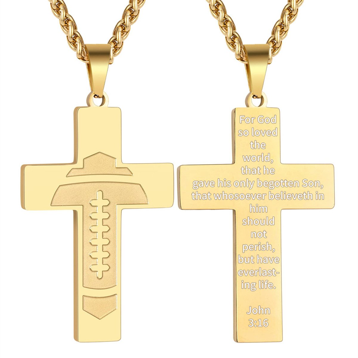 š„LAST DAY 49% OFF - American Football Cross Bible Pendant