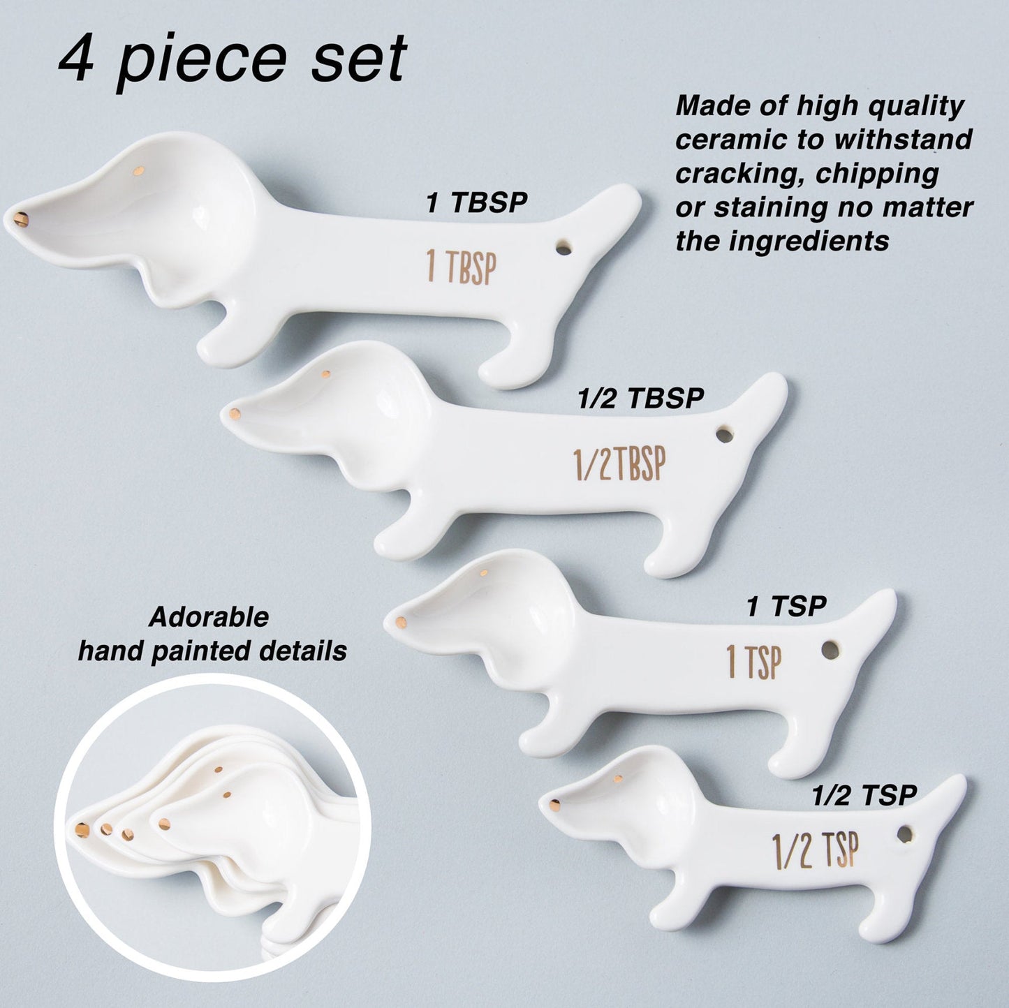 Dachshund Measuring Spoons Set ( 4 pcs )