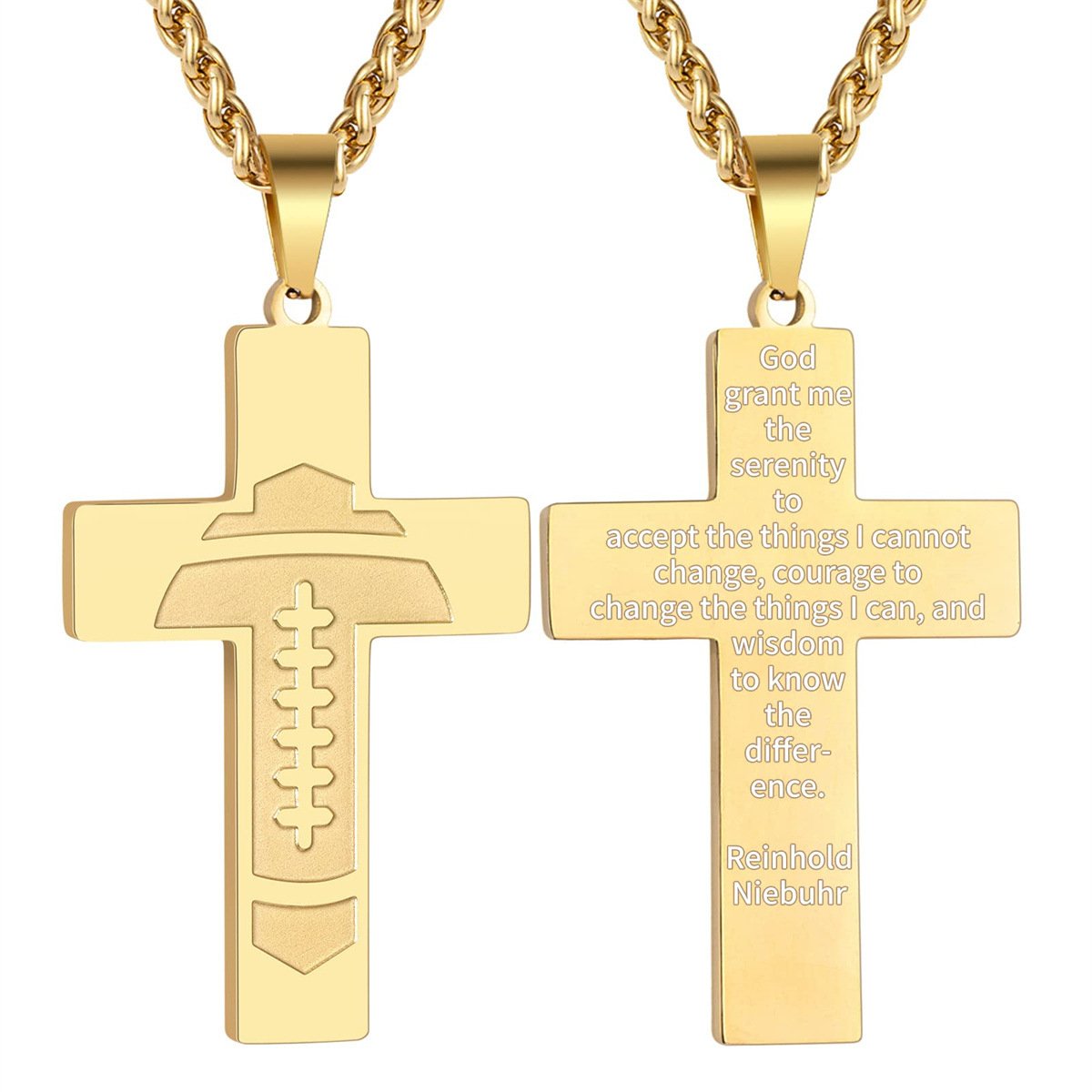 š„LAST DAY 49% OFF - American Football Cross Bible Pendant