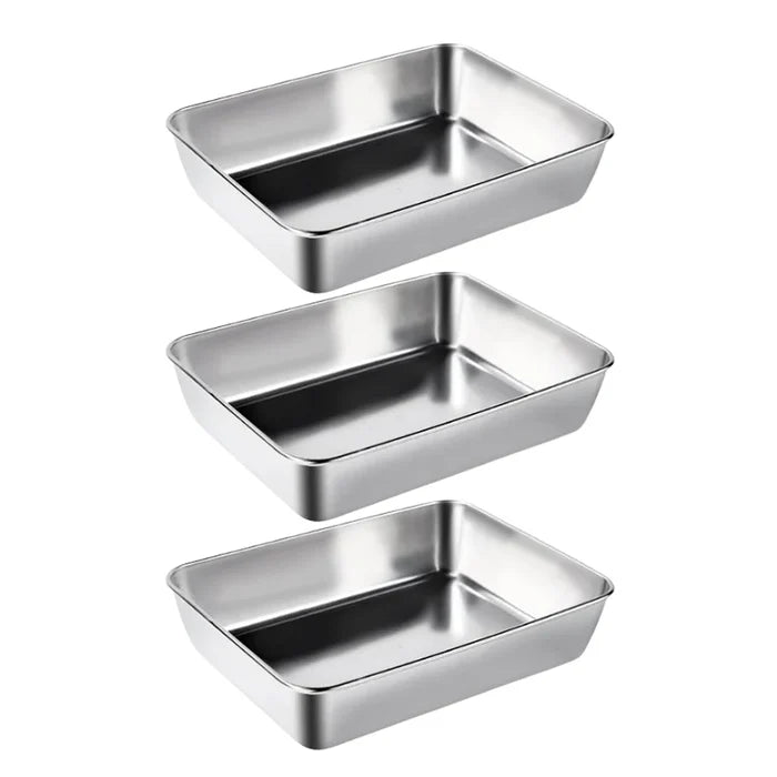 🔥LAST DAY 49% OFF-Stainless Steel Square Plate(With Lid)