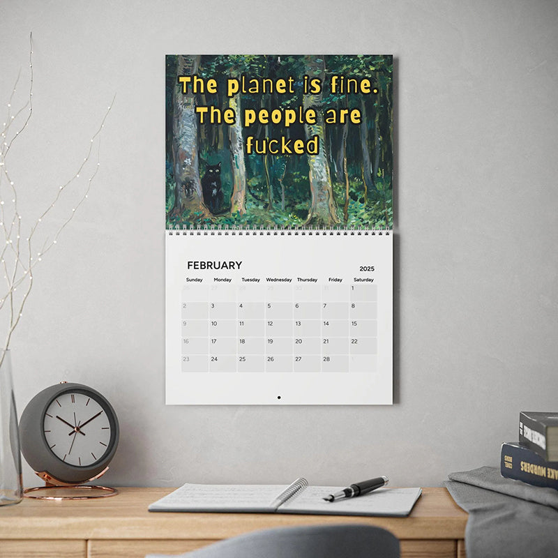 😹2025 Bad Bitch Cat Quotes Calendar