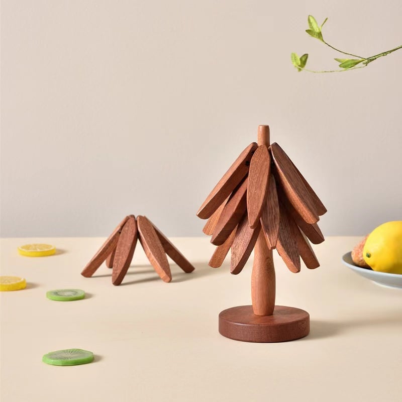 💥49% OFF🌲Wooden Tree Shape Trivet Set for Hot Dishes