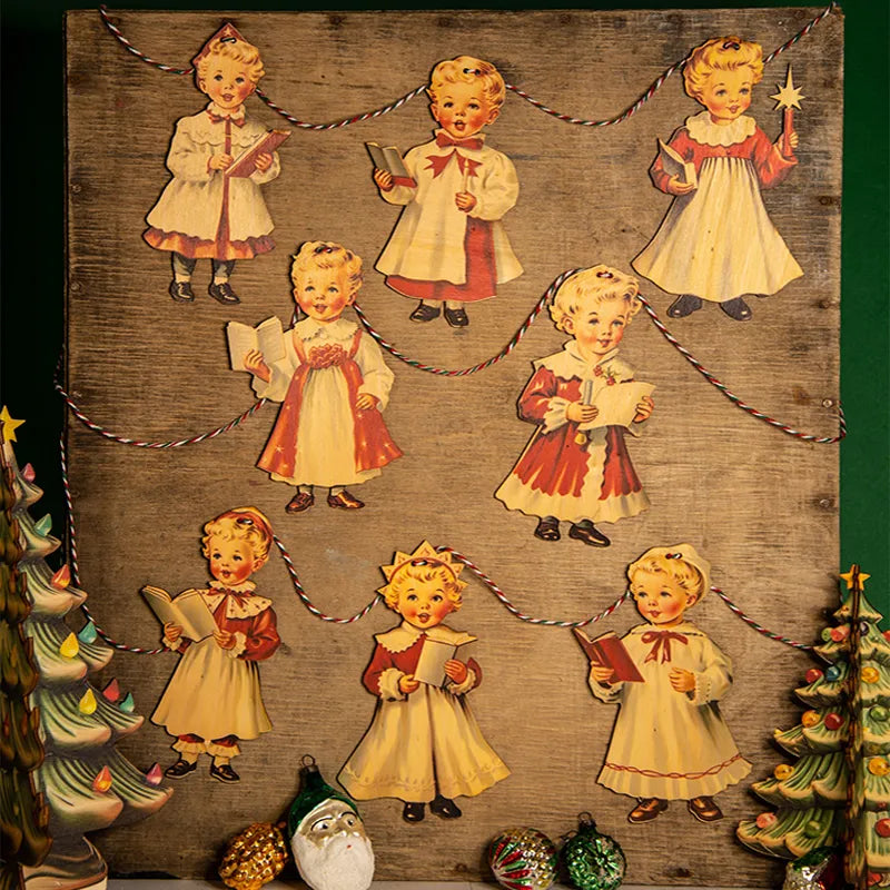 🎄Christmas Vintage Bunting Wooden