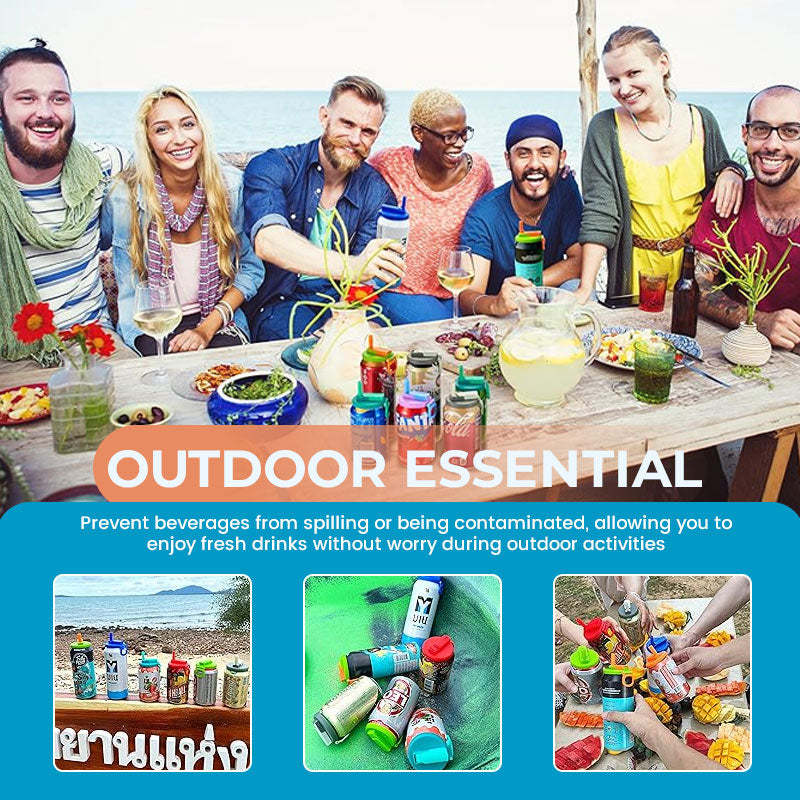 🔥 Last Day Promotion 50% OFF🔥 - Silicone Straw Soda Can Lids