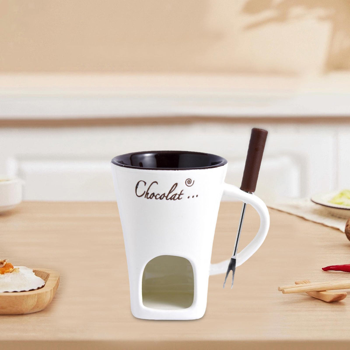 Multi-Functional Ceramic Fondue Mug