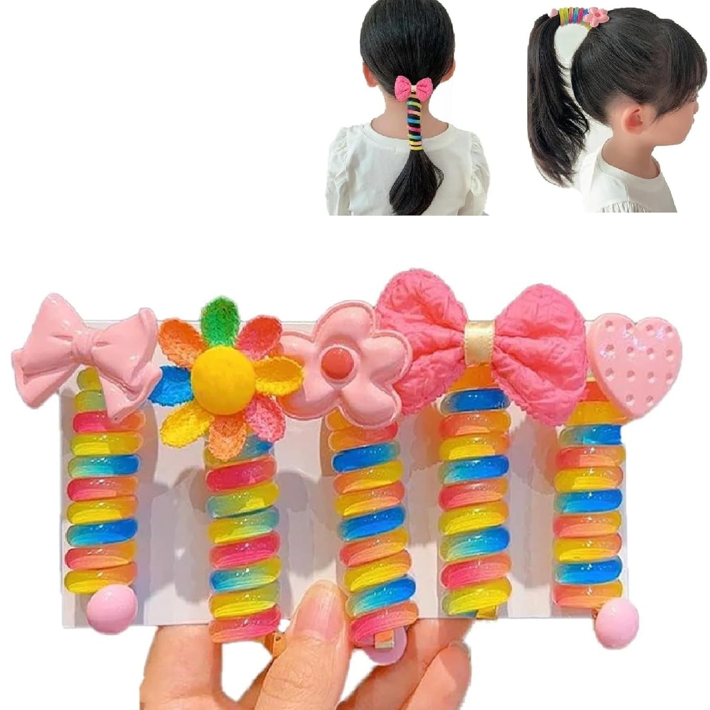 Early Christmas Sale🎄- Colorful Telephone Wire Hair Bands for Kids