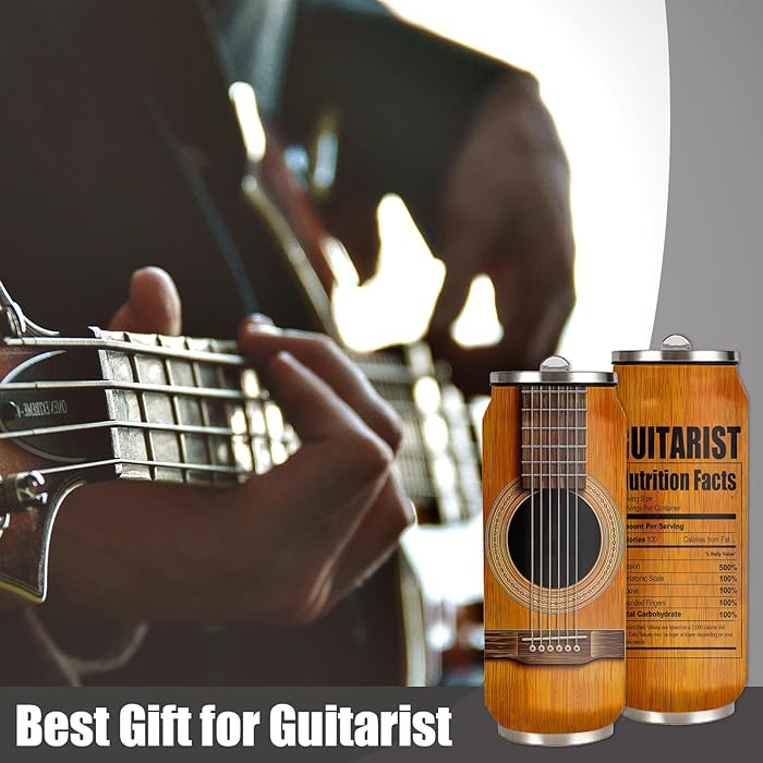 Guitar Shaped Travel Coffee Mug (17oz)