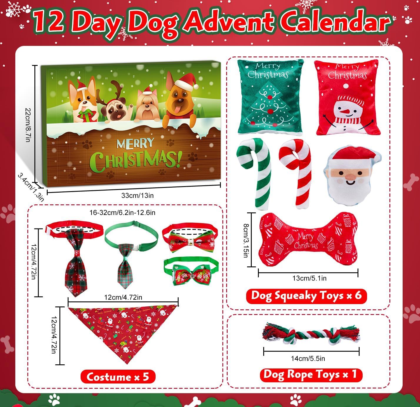 š„Last 48 hours 57% OFF - š±2024 Christmas Countdown Pet Toys Advent Calendar