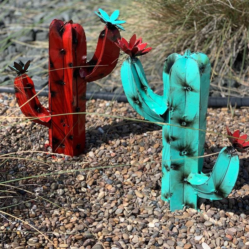 Mini Metal Saguaro Cactus - Garden Artšµ