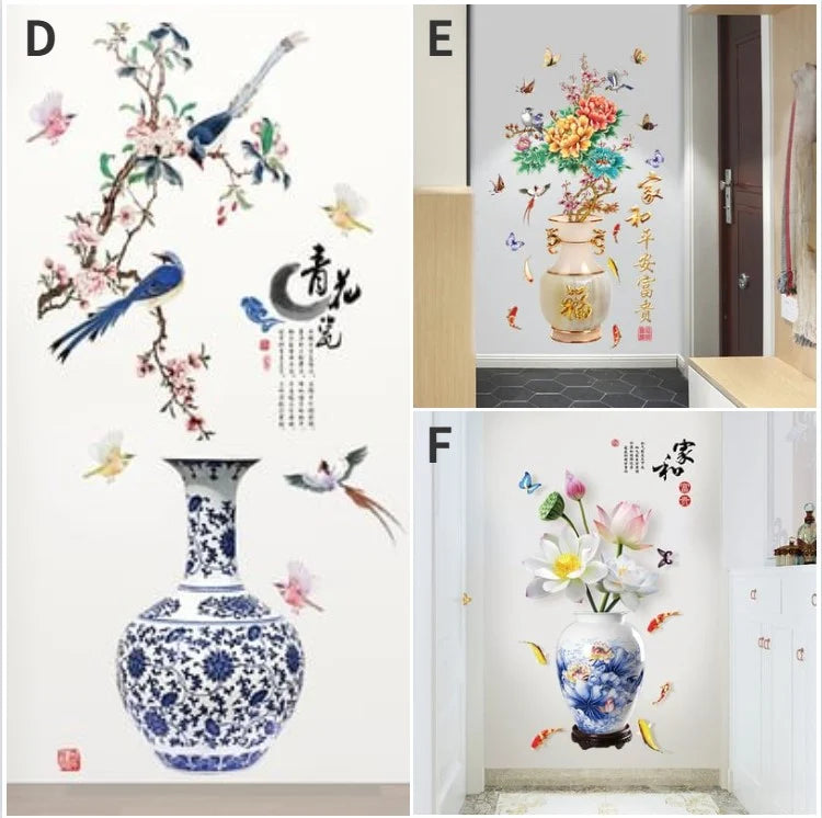 ๐3D Large Vase Wall Sticker