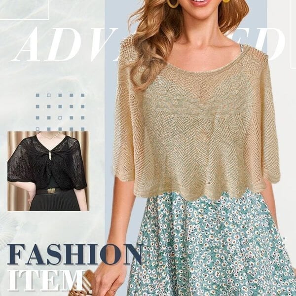 Knitted Sun-proof Shawl đ„Gift Pearl Clips 1pcsđ„