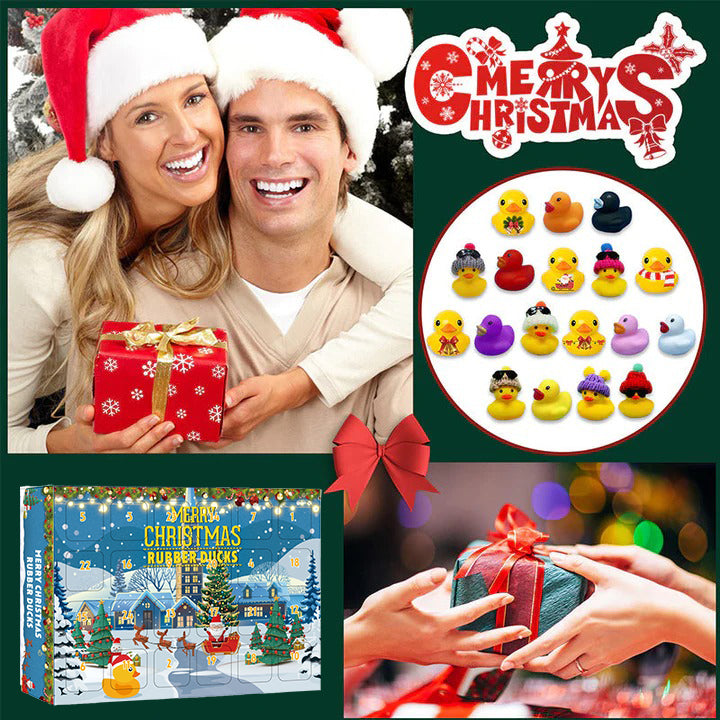Last Day Promotion 80% OFF 24 Pcs Countdown Christmas Rubber Ducks Advent Calendar