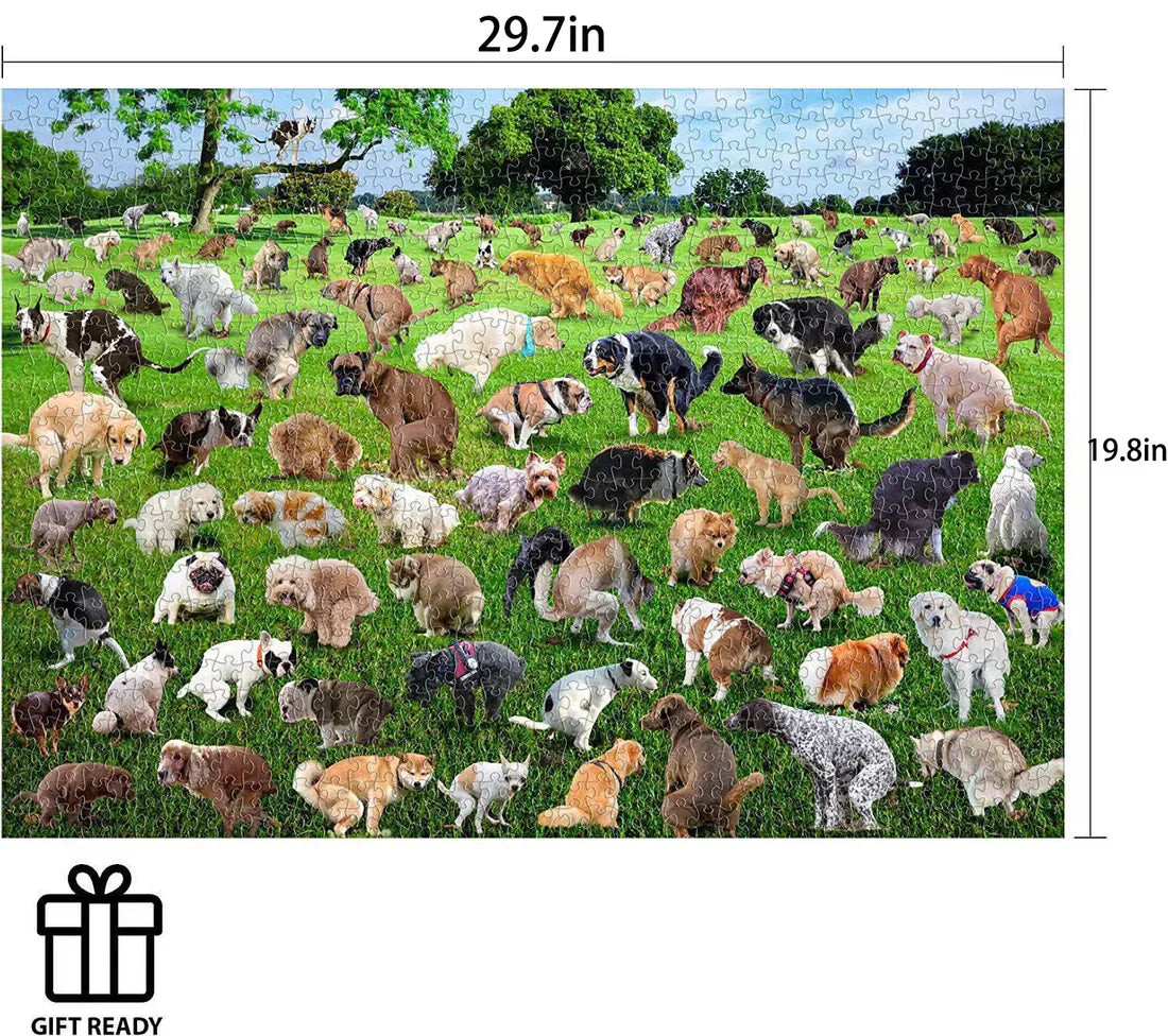 🐶🐾Pooping Dog Jigsaw Puzzle 1000 Piece