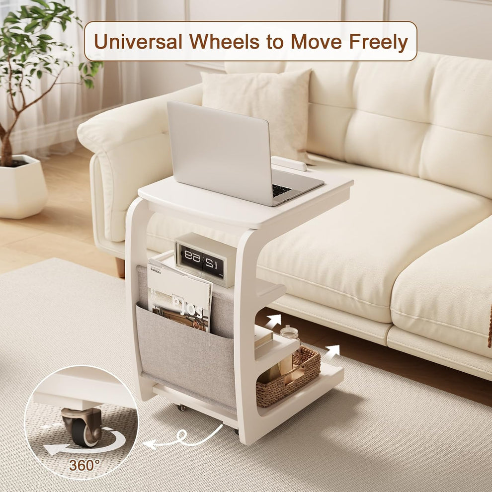 C Shaped End Table for Couch
