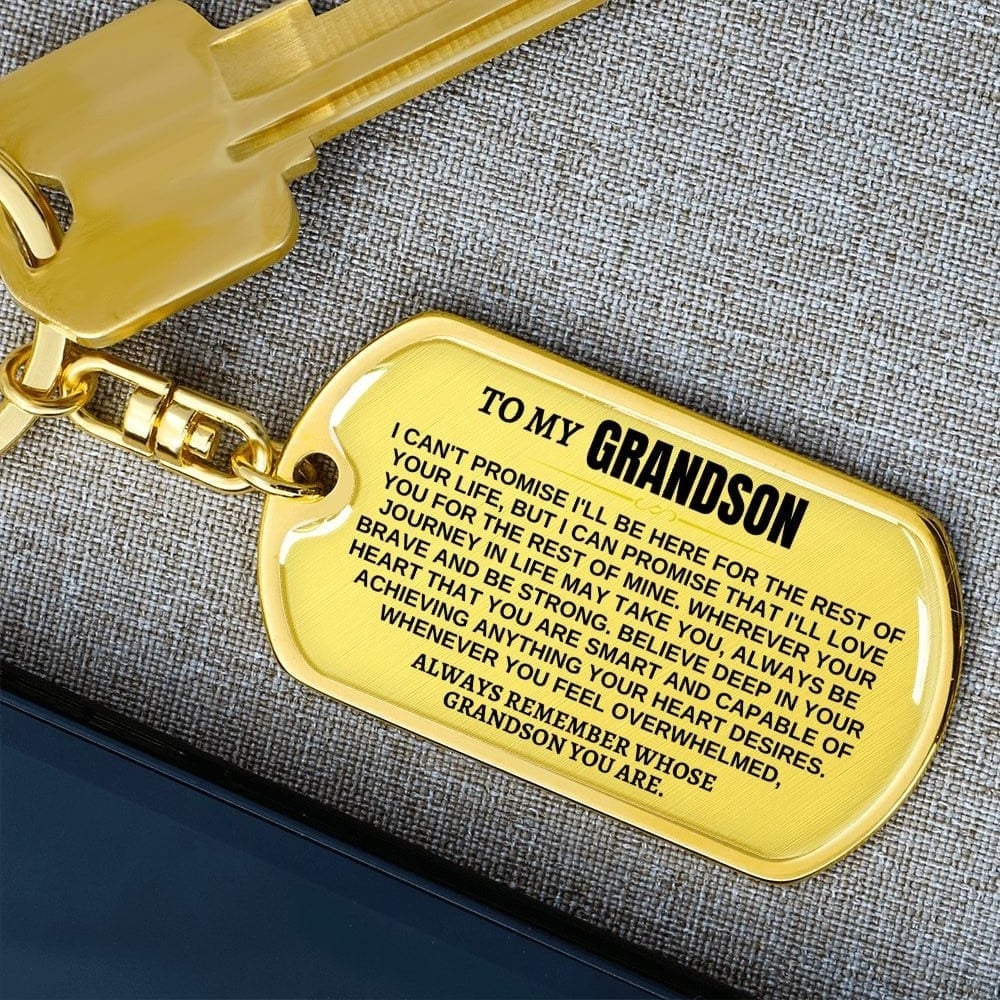 🎁Perfect Christmas Gift to Grandson-Personalized Keychain🔥🔥
