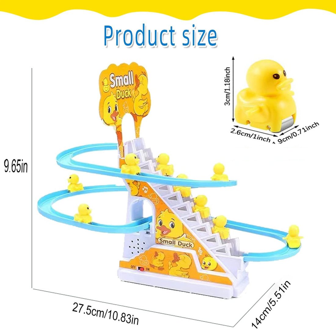 🦆Electric Duck Slide Track With Lights And Music🦆
