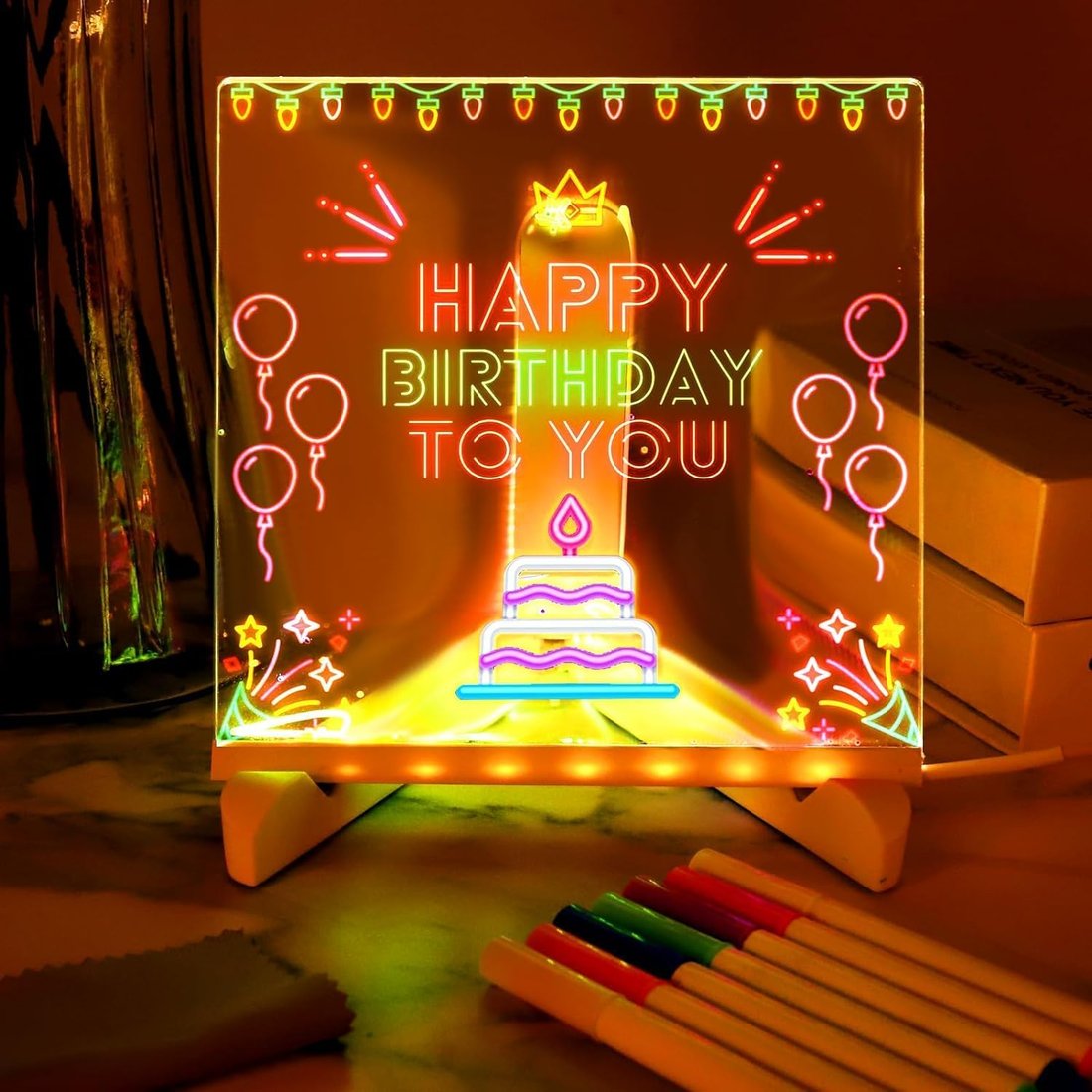 đĽLast Day 49% OFFâ¨Night light Erasable Message Board