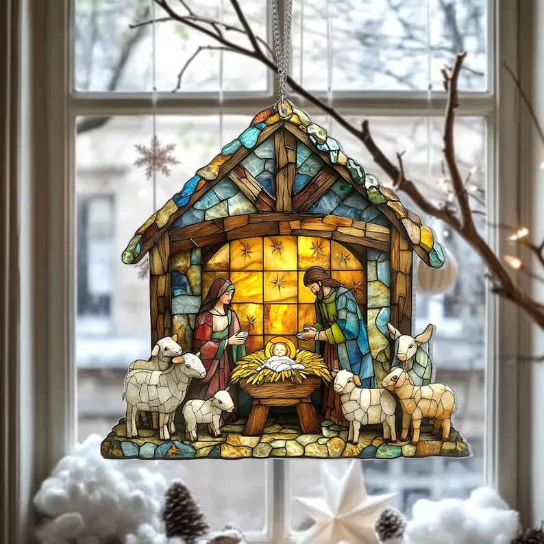 🎄Christmas Home Decor🎄-Nativity Jesus Christ Decoration Suncatcher