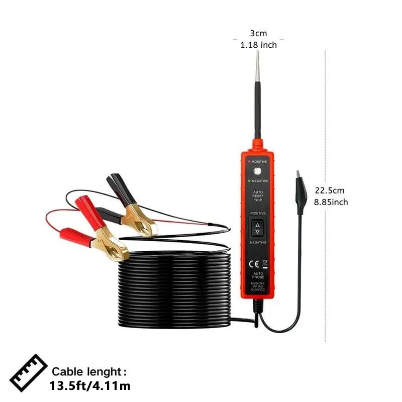 šCar Electric Circuit Tester, 6-24V DC Automotive Multifunctional Drive Test Pen, Car Short Circuit/Open Circuit/Leakage Detection Tool