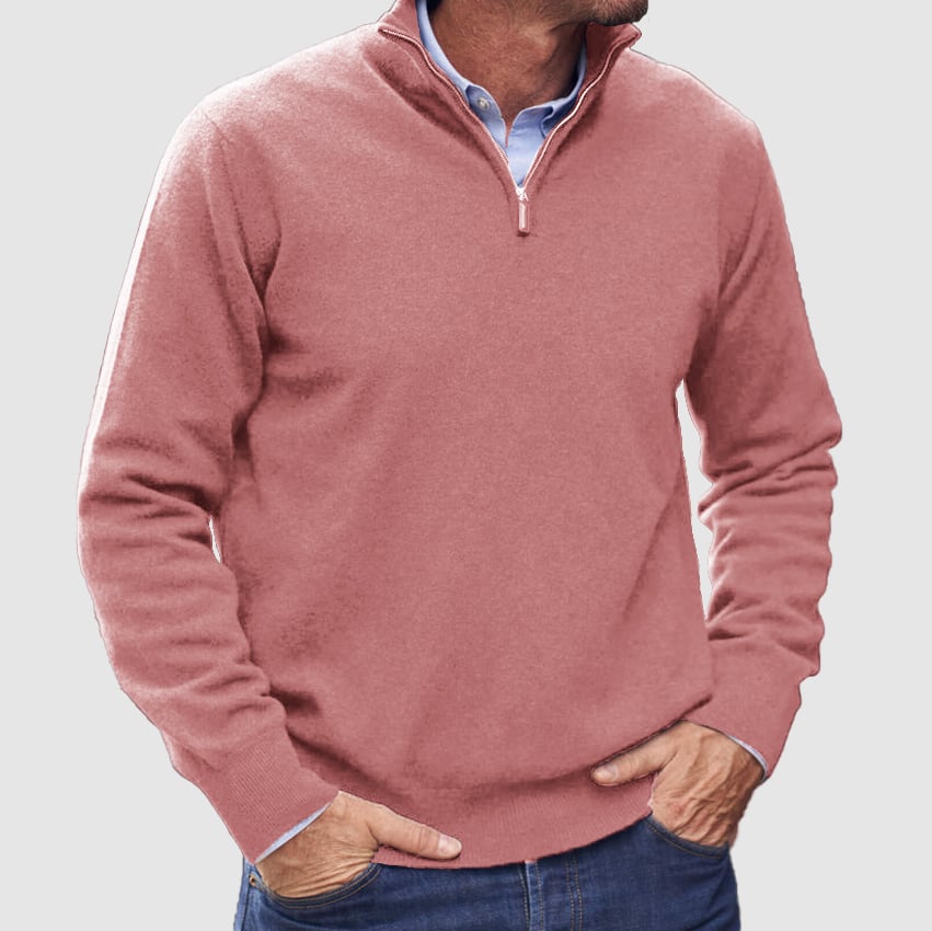 🔥Last Day 49% Off👔Men's Warm Zipper Basic Sweater