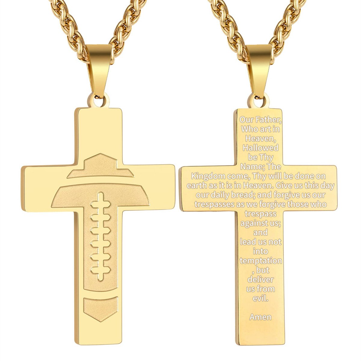 š„LAST DAY 49% OFF - American Football Cross Bible Pendant