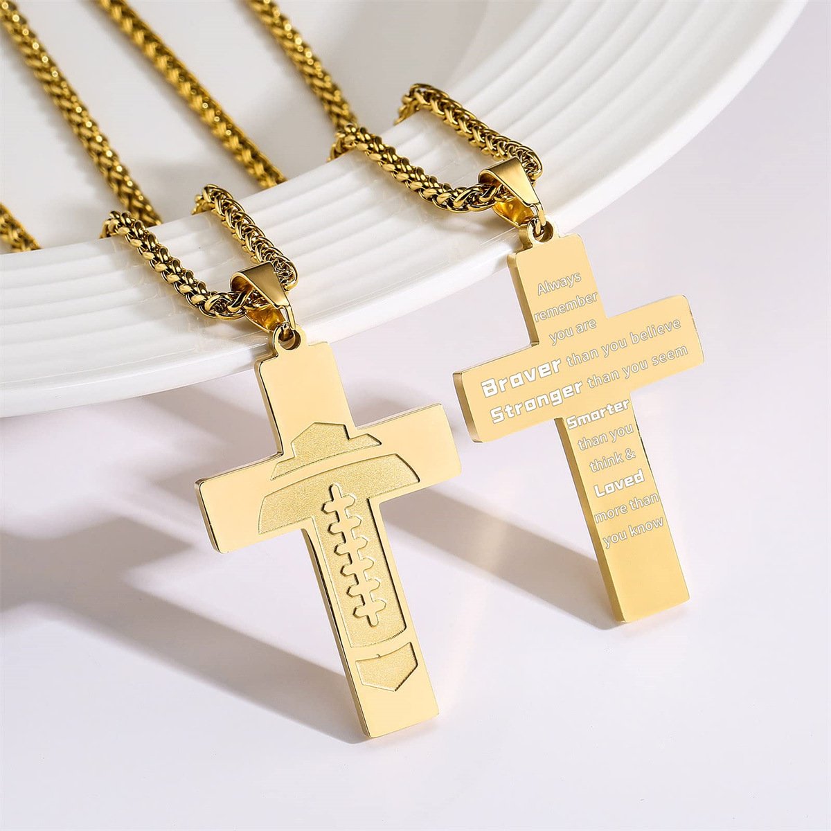 š„LAST DAY 49% OFF - American Football Cross Bible Pendant