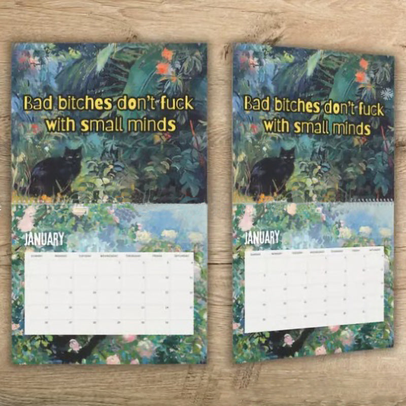 😹2025 Bad Bitch Cat Quotes Calendar