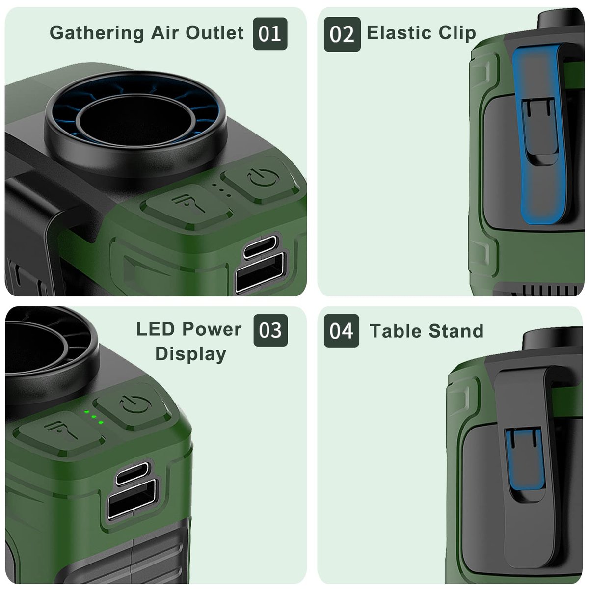 Power Rechargeable Camping Fan for Outdoor(5000mAH/10000mAh)