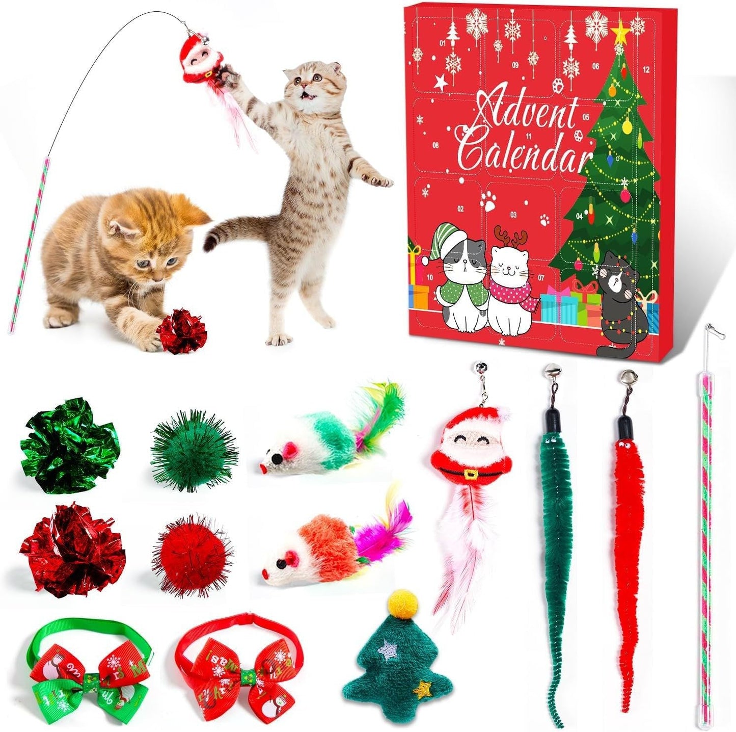š„Last 48 hours 57% OFF - š±2024 Christmas Countdown Pet Toys Advent Calendar