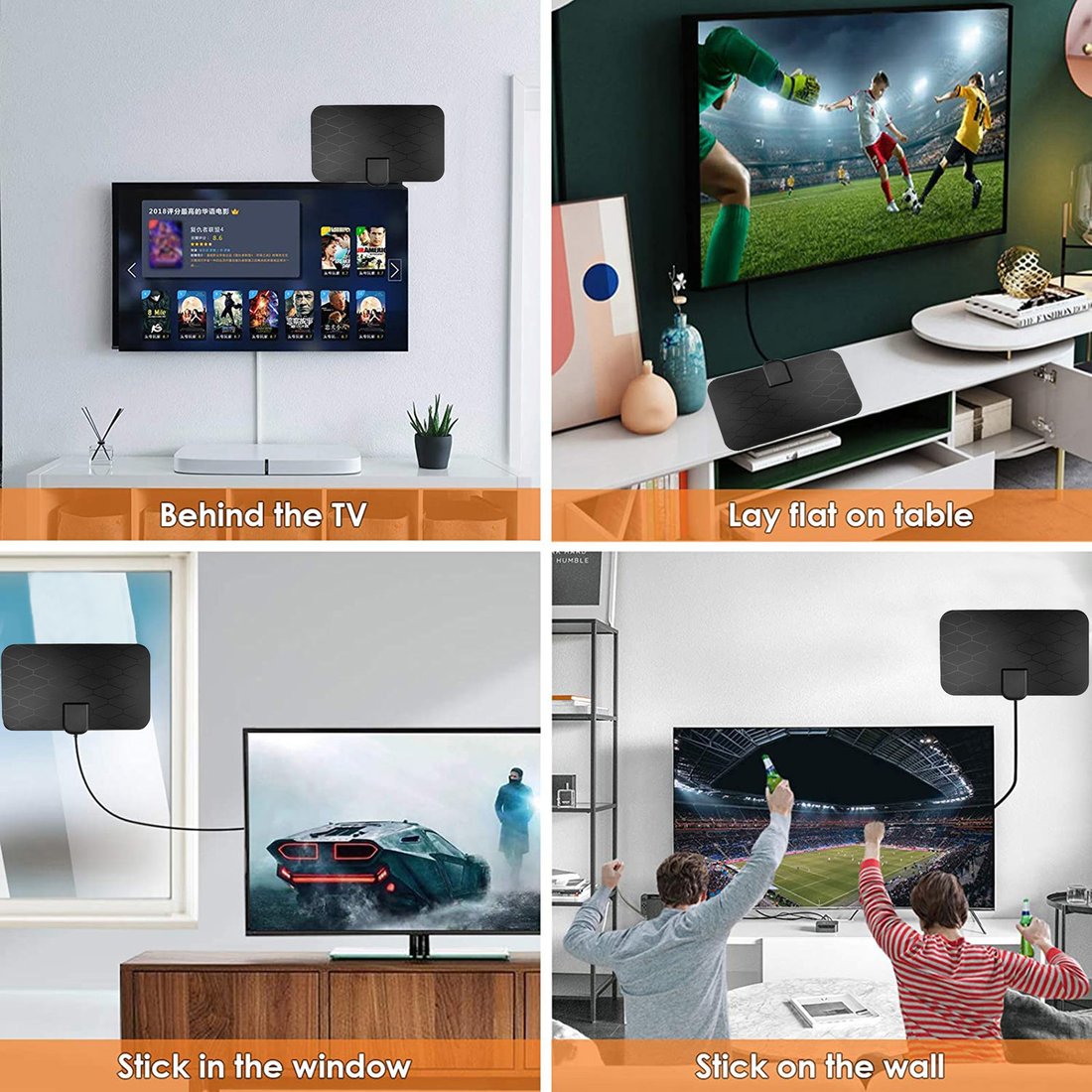 🎁HDTV cable antenna 4K (5G chip, 🌎 can be used worldwide)