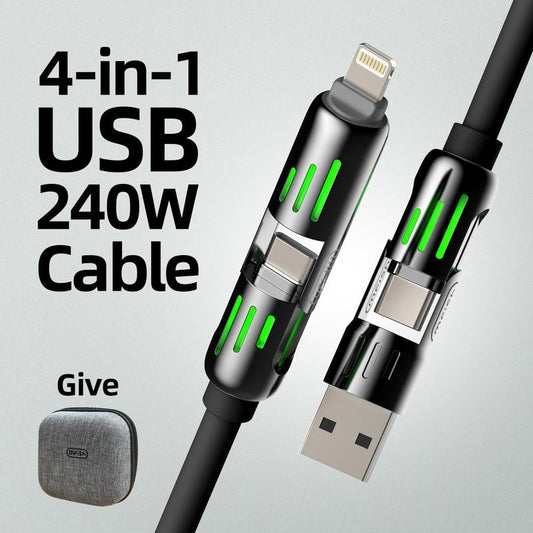 Mfish 240W 4-in-1 USB C Cable