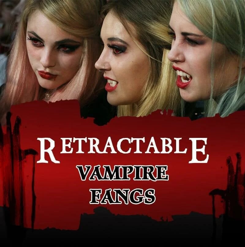 🎃Halloween Promotion-49% OFF🎃Retractable Halloween Vampire Fangs🧛♂BUY 1 GET 1 FREE