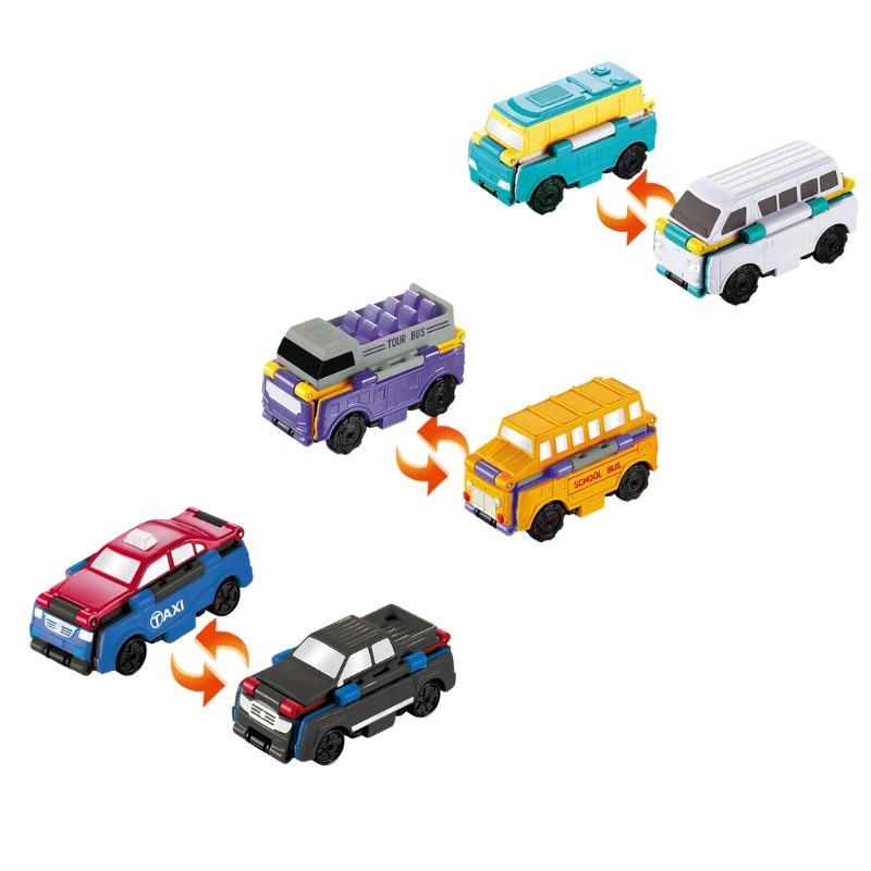 FlipRacers Transformable Dual-Design Toy Cars