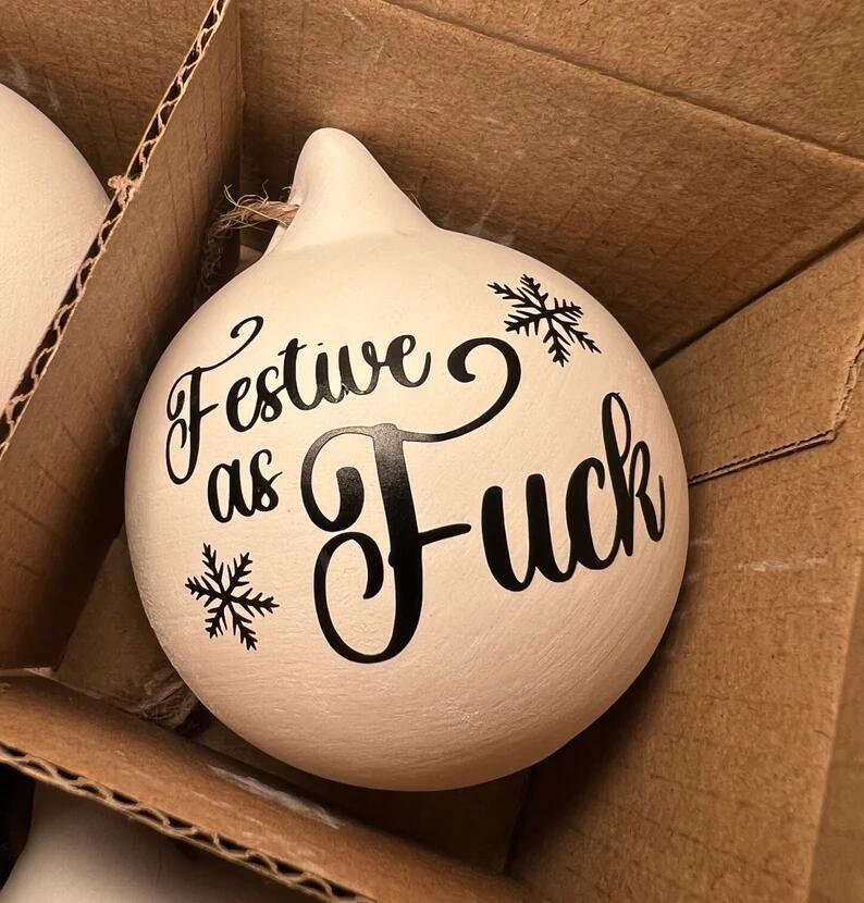 🎄 Early Christmas Sale 🎁Christmas Funny Offensive Bauble