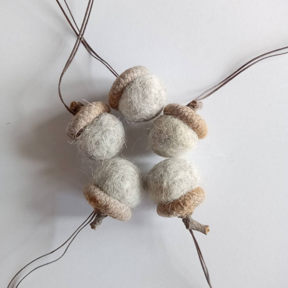 🤎Handmade Wool Felt Acorn Ornaments🌰